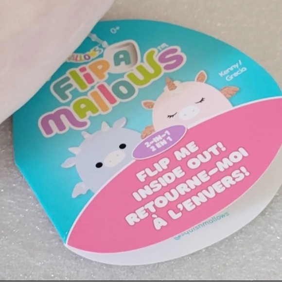 Squishmallows FlipAMallow Grecia Pegasus Kenny Dragon 12in Reversible Plush NWT - Picture 4 of 4